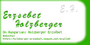 erzsebet holzberger business card